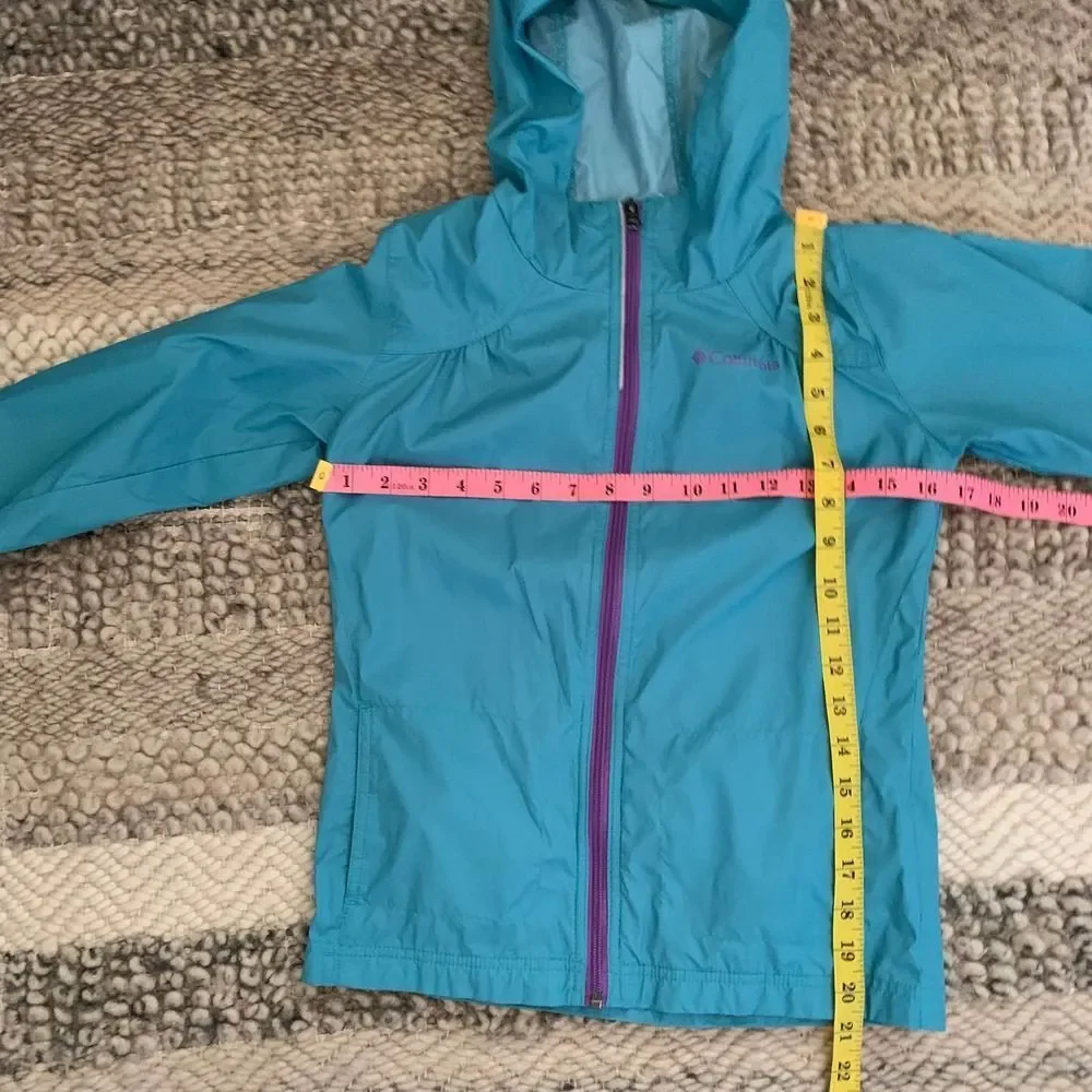COLUMBIA blue windbreaker jacket girls m